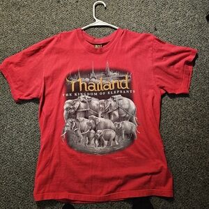Vintage Thailand Kingdom Of Elephants Tourist Tee